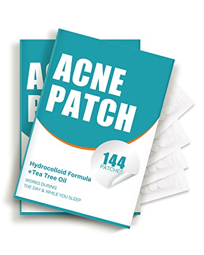 HeroLabs Acne Pimple Patch, Hydrocolloid Acne Patch with Tea Tree Oil, Invisible Acne Spot Treatment, Zit Patch, Blemish Cover, Two Sizes, Vegan, Cruelty Free (144 Count (Pack of 1))