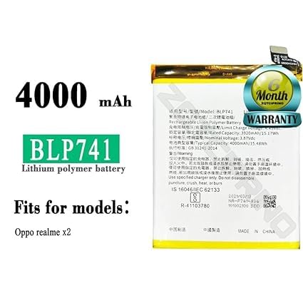 Image of Original BLP741 Battery for Realme XT /X2 RMX1921 RMX1992, RMX1993, RMX1991 Battery with 6 Month Warranty ****(N291)