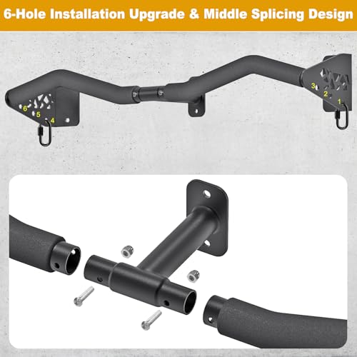 Kipika Heavy Duty Wall Mounted Pull Up Bar, Doorway Pull-Up Bar for Home Gym, Upper Body Strength Training (32" M Type & Foam-padded Handles) by Kipika - Used condition - Image 2