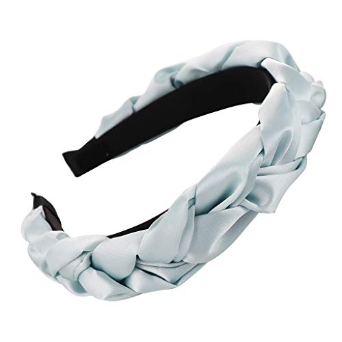 MOTOCO Diadema de SatéN para Mujer Color SóLido Horquilla Giro Diadema Accesorio para el Pelo