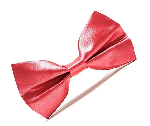 Image of JAGMOOLYA Products The Perfect Classic Satin Pre-Tied Bow Tie Formal Solid Tuxedo Bowtie Adjustable Length Many Colors and Styles Bow for Adults and Children
