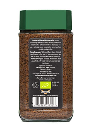 Mount Hagen Organic Coffee -Cafe Decaffeinated - 3.53 Oz #TOP1