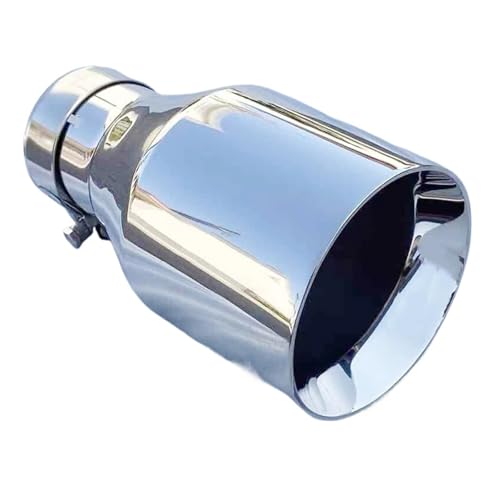 Tubo Scarico Tubo Scarico Universale Per Auto In Acciaio Inossidabile Singolo Terminale Scarico Con Bordo Piatto Punta Scarico(76MM IN-101MM OUT)