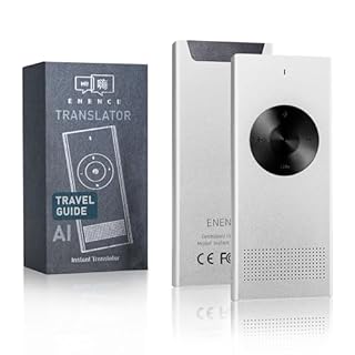 Enence Traduttore Istantaneo Vocale, MUAMA Traduttore Vocale Istantaneo Multilingue. Simultanea AI Translator Portatile a Due Vie per 60+ Lingue ad Alta Precisione Vocale. Offline 19 Lingue, con App