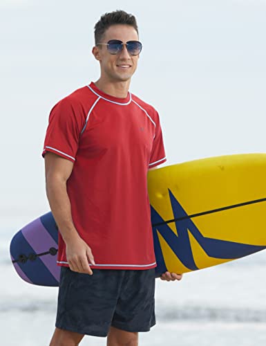 Image of Men's Swim Shirts Rash Guard UPF 50+ UV Sun Protection T-Shirt Quick Dry Fishing Beach T Shirts