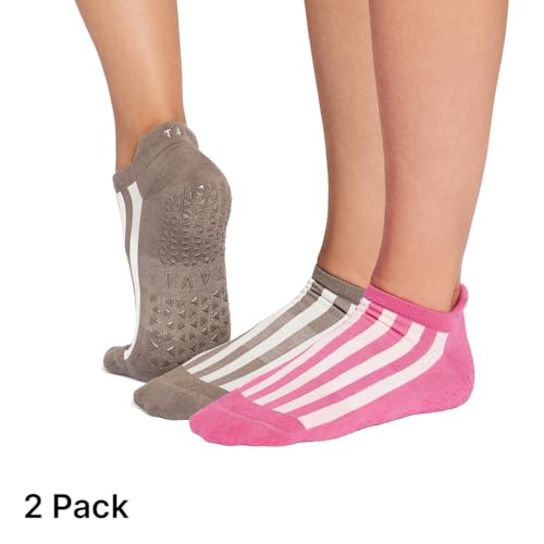 Image of TAVI Savvy Pilates Socks - Grip Socks for Women with Non-Slip Grips, Heel Tab, Arch Support, Wear for Yoga, Barre