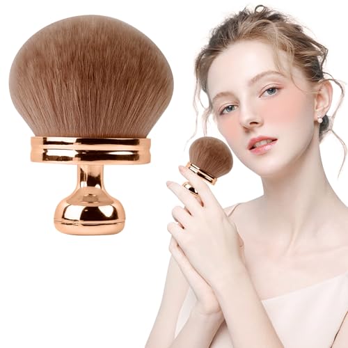Fjquamitix Brocha de maquillaje corporal extra grande para autobronceador y difuminado, aplicador autobronceador de cabeza ancha de 2.95 pulgadas para cara, piernas, cuerpo, polvo, crema y base (oro