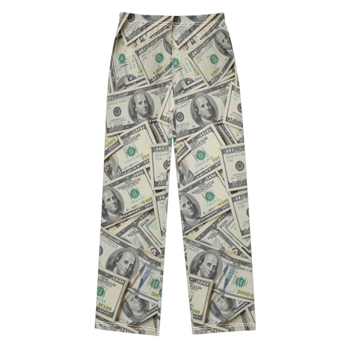 Boys Pajama Pants Dollar Bills Hundred Pajama Jogger Sleep Pants Lounge Pants S