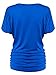 MBJ WT1037 V Neck Short Sleeve Dolman Top with Side Shirring XL Royal_Brite