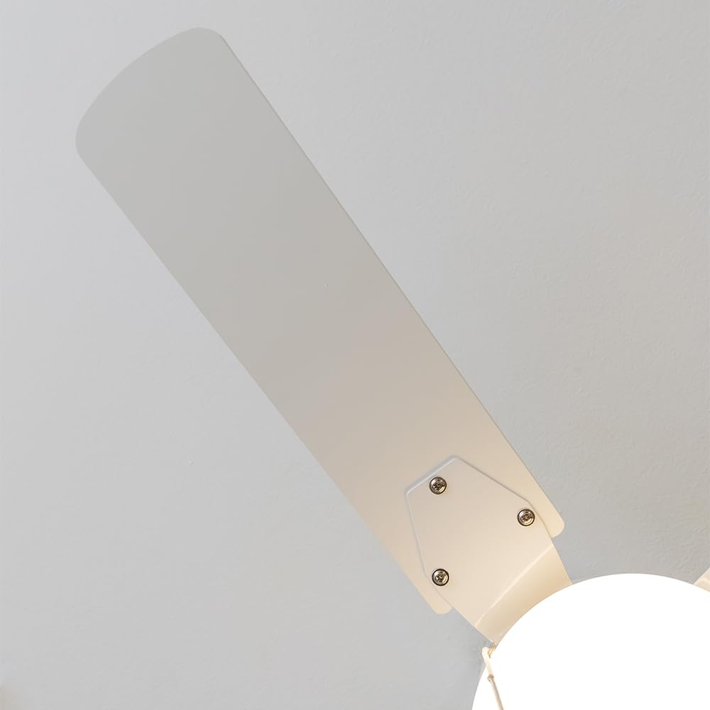 Cecotec - Ventilateur de Plafond avec Lumière EnergySilence Aero 450 FullWhite - 50 W, Diamètre 106 cm, Lampe Intégrée, 3 Vitesses, 4 Pales Réversibles, Mode Été/Hiver