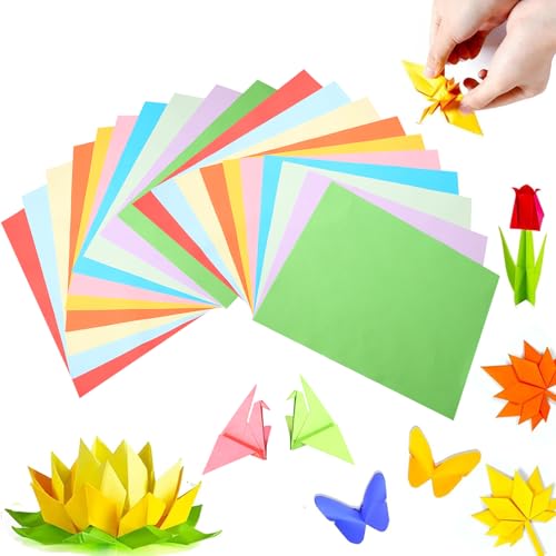 Wenrescry A4 Buntpapier, Mehrfarbiges Papier für Origami und Basteln - Hochwertiges Papier für Drucker und Dekoration, Ideal für Kreativprojekte