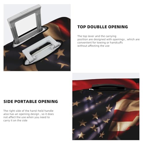 Travel Luggage Cover Combined Albania And Usa Flag Fashion Washable Baggage Suitcase Protector Fit For Luggage Large4