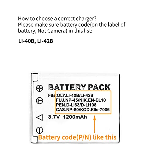 Norifon N-U-LI-40B Li-40B Usb Charger For Olympus D-720, Fe-230, Fe-340, Fe-280, Fe-20, Stylus 710, 790Sw, 770Sw, 7010, 760, 720Sw, Vr-320, Vr-310, X-935, X-905 Camera And More thumb #1