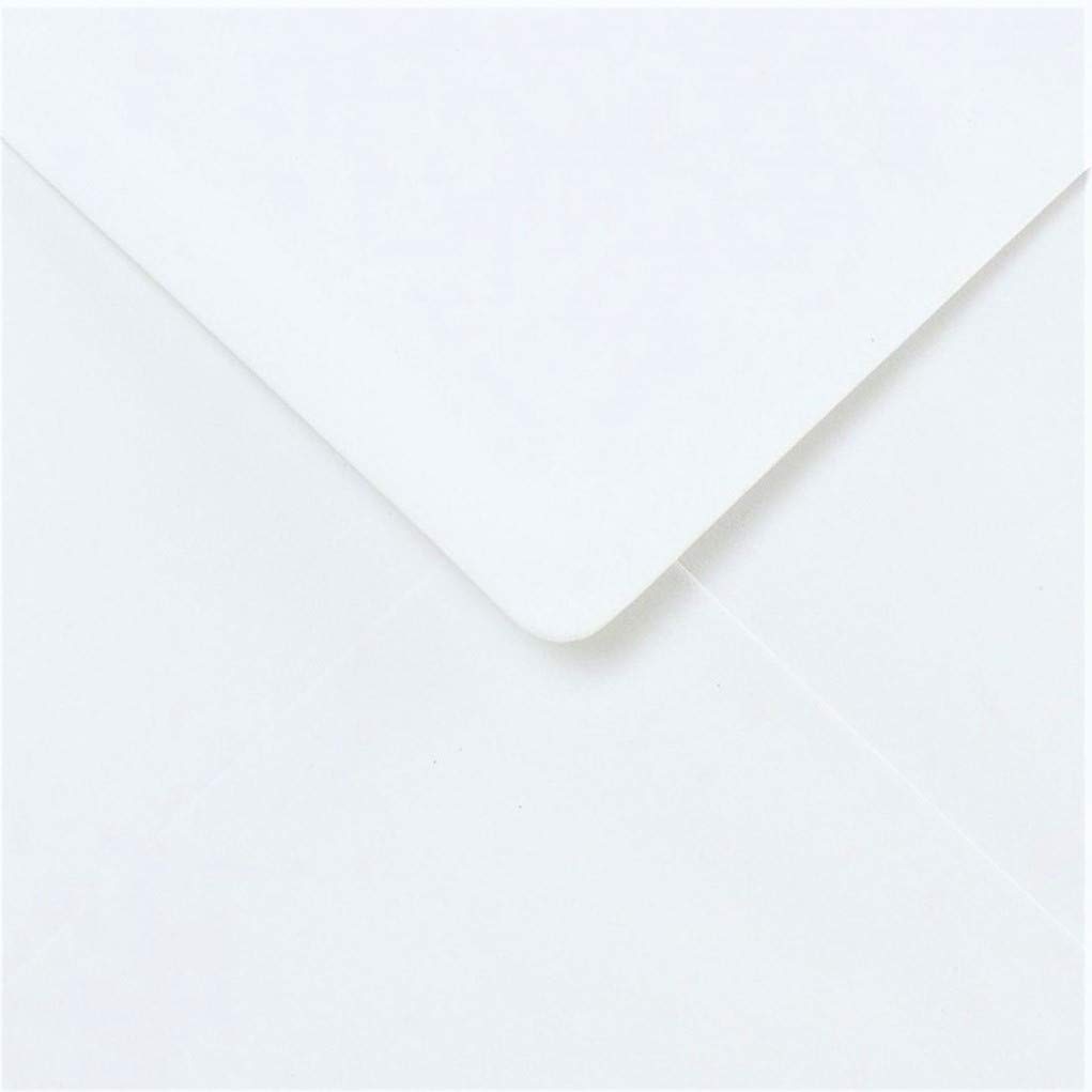50 WHITE 100gms SQUARE GUMMED ENVELOPES 155mm x 155mm (6'' x 6'')