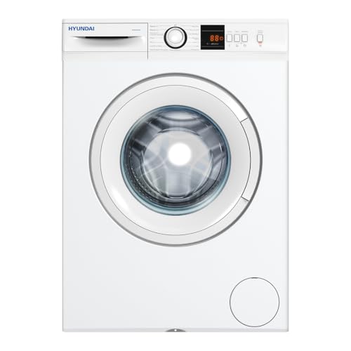 Hyundai Lavadora 8 Kg Carga Frontal Blanco HL8200DD. 2100W, 1200rpm, 15 Programas, Clase de Eficiencia Energética D