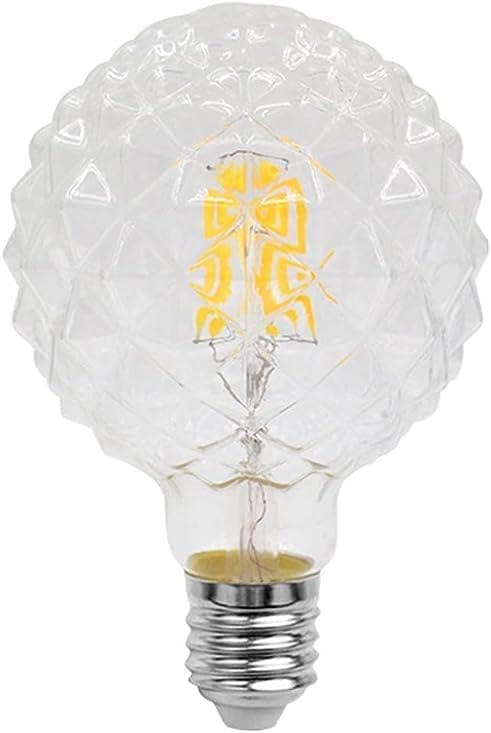 KLED LED Vintage Edison Bulb, Dimmable, G30 G95 4W (40W Equivalent), LED Filament Bulb, 350 Lumen, 2200K (Warm White), Medium Base E26, Pineapple Bulb, UL-Listed