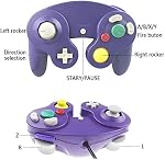 Reiso GC Style 1 Pack classique USB Contrôleur filaire Gamepad pour Windows PC MAC(Pourpre)