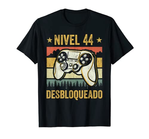 Nivel 44 desbloqueado divertido juego de 44 cumpleaños Camiseta