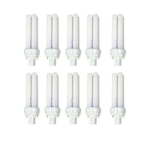 TCP 32413Q35K10 fluorescent Quad Tube PL Lamp - 13 Watt (875 Lumens) Warm/Bright White (3500K) 4-Pin (G24q-1 base), 10-Pack