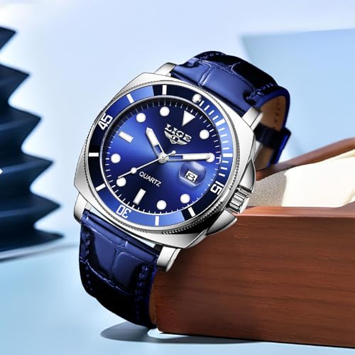 Image of LIGE Mens Roulette Wheel Watches Casino Themed Quartz Analog Watch 3ATM Waterproof Glowing Man Wrist Watches
