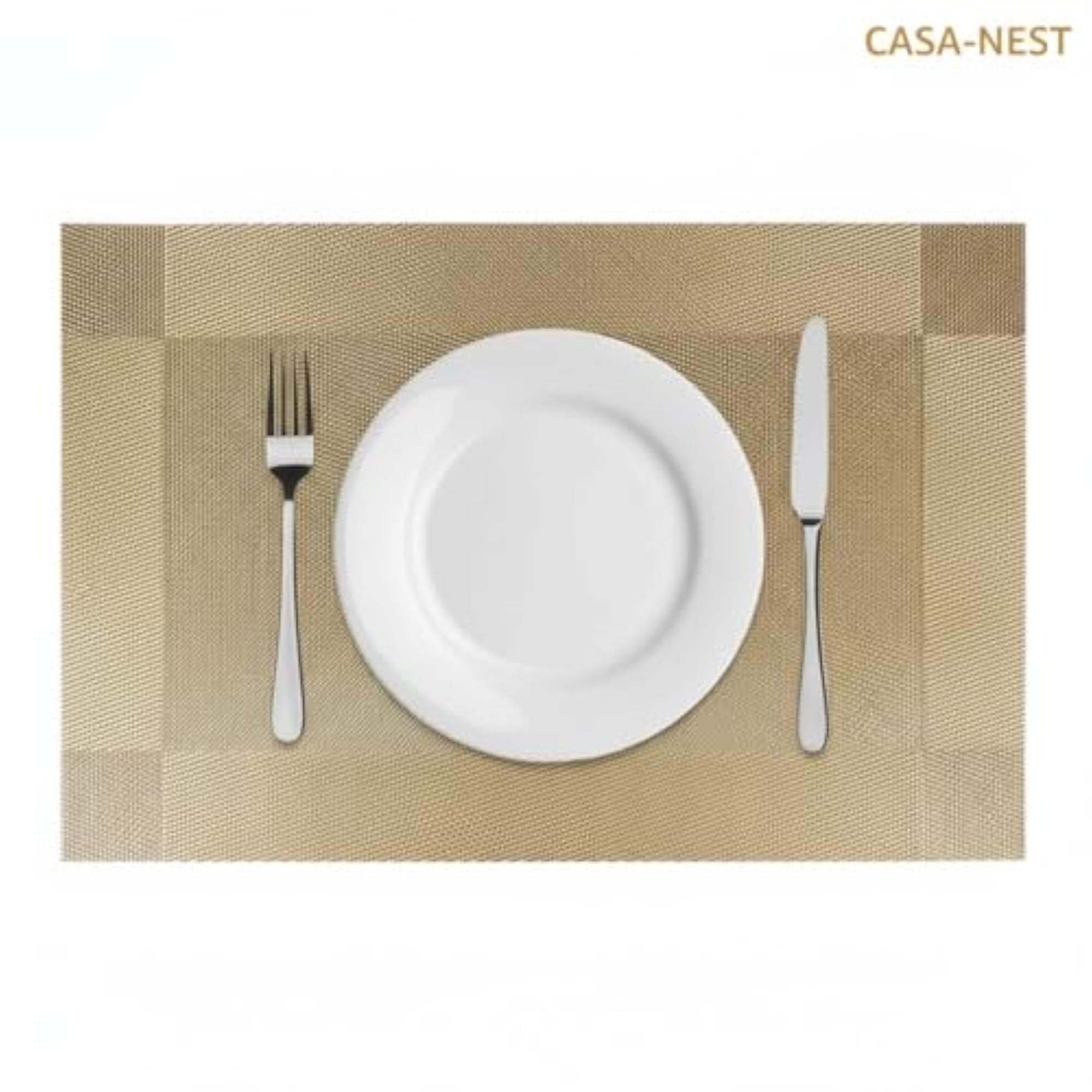 Dining Table Place Mats, Set of 6 PVC Material