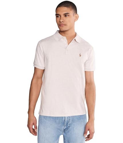 Image of POLO RALPH LAUREN, Men's, Custom Slim Fit Soft Cotton Polo Shirt, State Heather, X-Large
