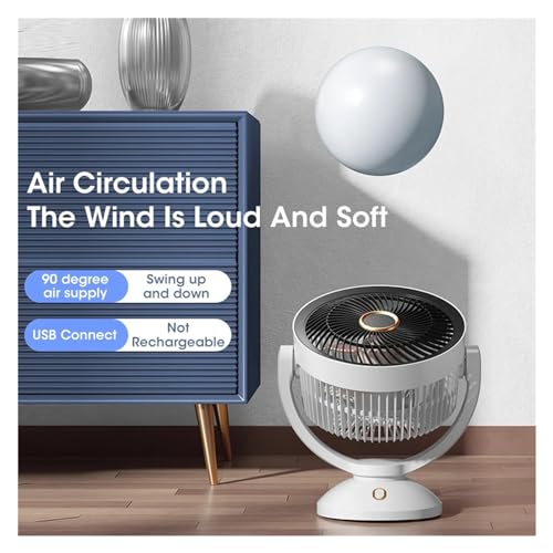Ventilateur USB de table mural Feng Shui à rotation 360° - 4
