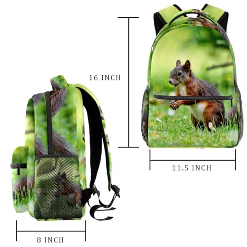 Sac à dos d'école ergonomique et résistant motif écureuil