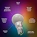 Kobra LED Color Changing Light Bulb with Remote Control - 16 Different Color Choices Smooth, Fade, Flash or Strobe Mode - Smart Remote Lightbulb -RGB & Multi Colored