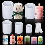 MGLIFEUL 5Pcs Pillar Candle Wax Silicone Candles Mold for Candle Making Molds Silicone Shapes Soy Wax Moldes De Silicona para Hacer Velas Artesanales De Silicona