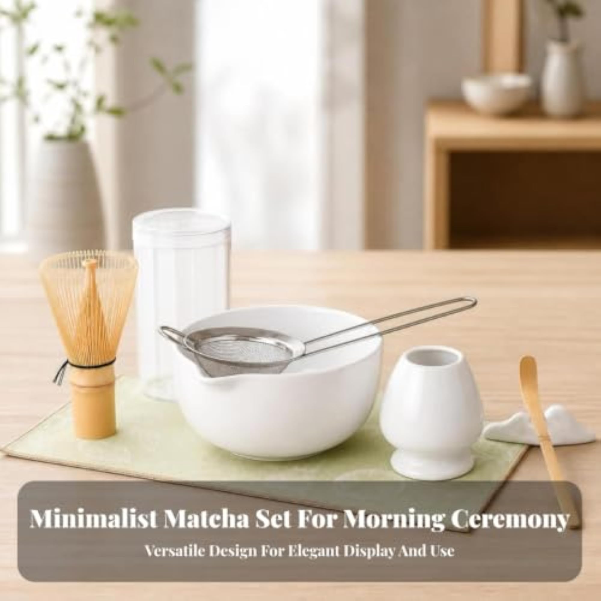 Japanese-Style 7 Pieces Matcha Tea Making Kit, Complete Set