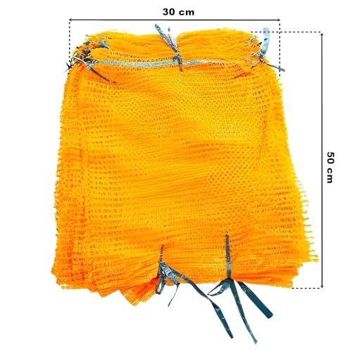 Foto von 100 Raschelsäcke Obstsäcke Gemüsesäcke Kartoffelsäcke Sack Säcke Zugband 5kg 30x50cm von rg-vertrieb