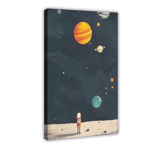 Toile aventure spatiale 50x76cm pour raviver une chambre d'enfant triste