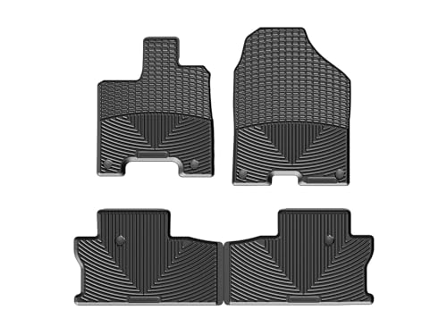 WeatherTech All-Weather Floor Mats for Honda Ridgeline 1st & 2nd Row (W415-W416), Black