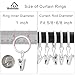 WeeksEight 44 Pack White Curtain Rings with Clips, Curtain Hooks Hangers Clip Rings for Hanging Drapes Bows Hat, Drapery Rings 1 in I D, Fits up to 5/8 in Diameter Curtain Rod.