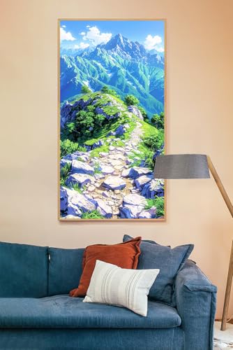 Punto de cruz diamante 5D DIY para manualidades en casa con diseño de piedras de montaña 70x40 5