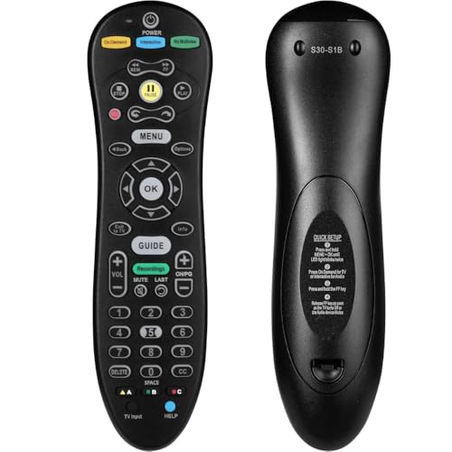 S30-S1B Universal Replacement Remote Control for ATT Uverse TV Receivers Multi Function Digital Controls | Easy Setup 2 Years Warranty