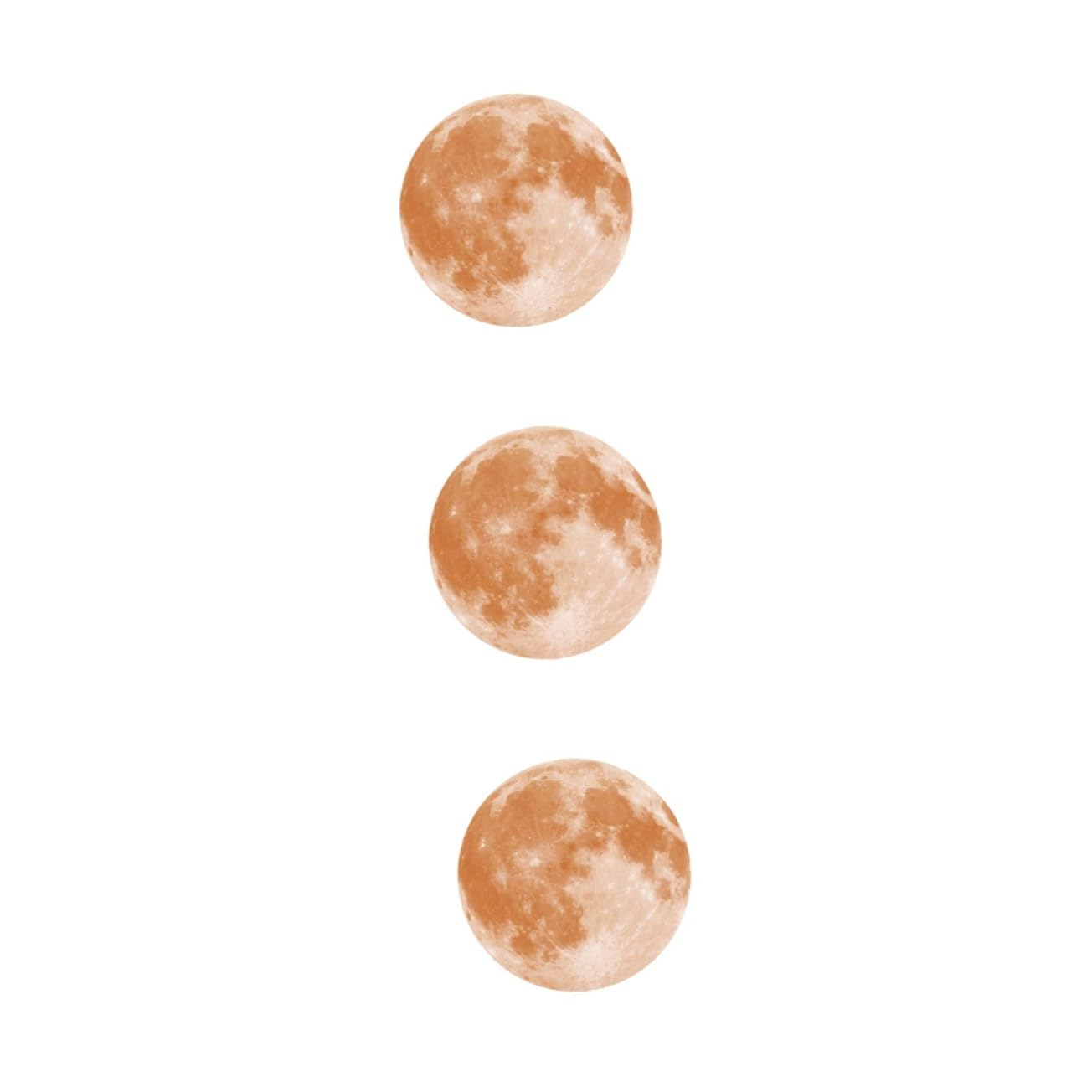 Abaodam 3 stickers lune phosphorescents pour decoration murale de chambre