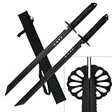 Snake Eye Tactical Dual Twin Ninja Sword with Dual Shoulder Sheath Each Blade (6183)