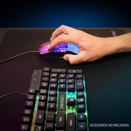 Ratón para PC programable ENHANCE Voltaic 2 ergonómico con sensor óptico de 7000 dpi 5