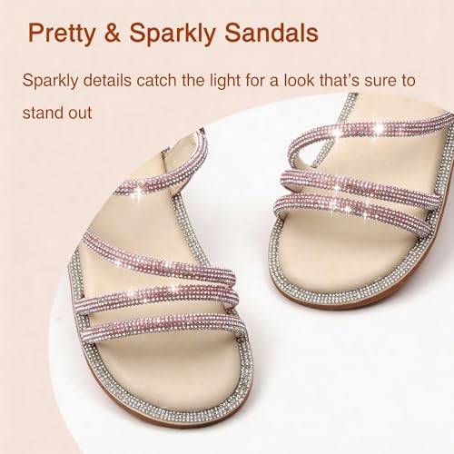 Image of Girls Dress Sandals Comfy Hook and Loop Summer Shoes for Toddlers