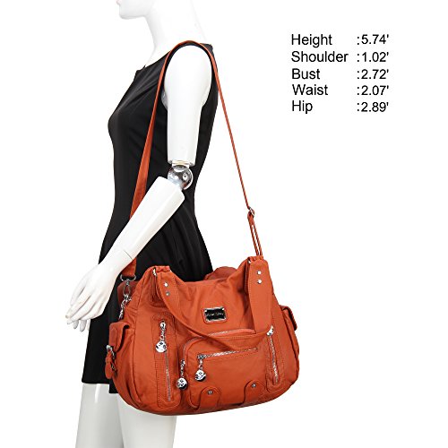 Veevan Borse da Spalla Vintage in pelle lavata