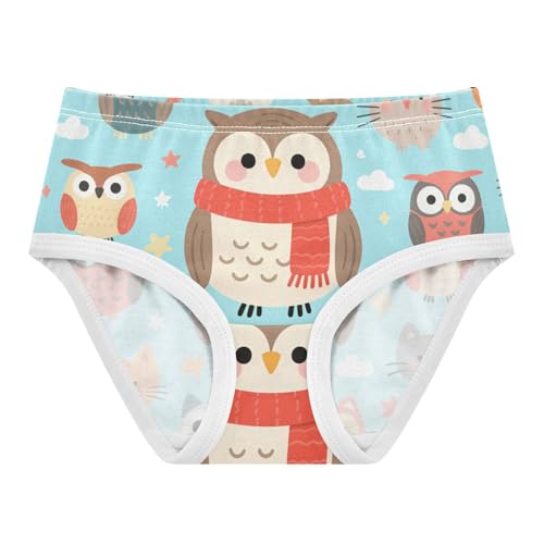 GuoChe Organic Cotton Panties Hipster Triangle Panties Comfort Color for Baby Girls in Sizes 2T,3T, 4T, 5T, 6Y and 8Y