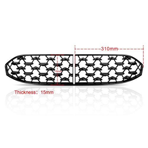 Image of CDEFG 2Pcs for Mazda CX-30 Front Grill Mesh Inserts Trim Front Grille Guard | for 2019-2024 2025 Mazda CX-30 Car Exterior Accessories ABS Material (300MM for CX30 Grilles)