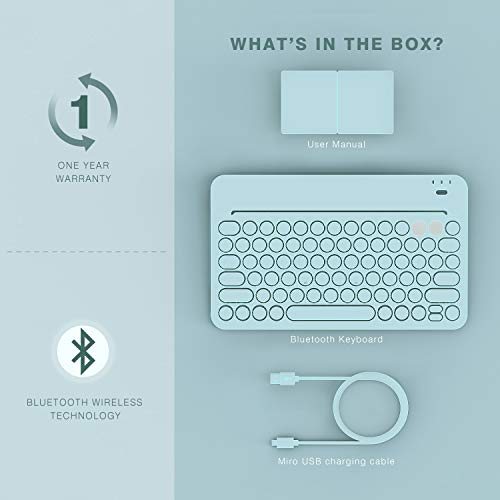 Nixiukol Bluetooth Keyboard, Rechargeable Multi-Device Wireless Bluetooth Keyboard With Stand Slot, Support 2 Devices For Ipad Tablet Smartphone Macbook Ios Windows Android #TOP7