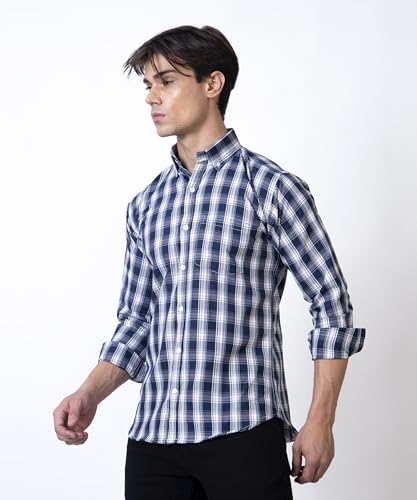 Image of TrapNation Men's Checkered Regular Fit Shirt