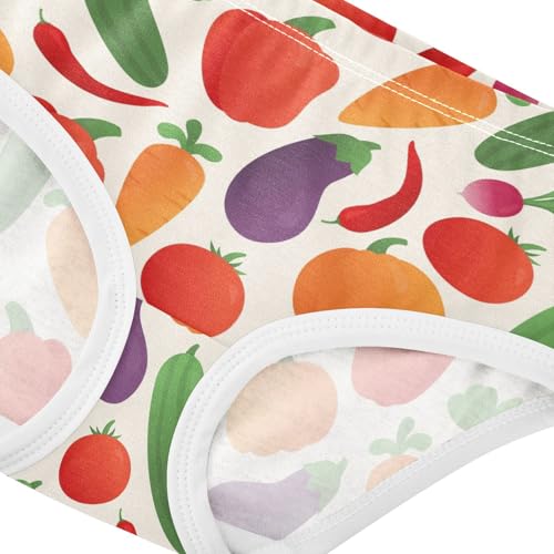 Wusikd Vegetables Girls' Underwear Cotton Fruit Girls Briefs Soft Toddler Underwear 2T Multi4