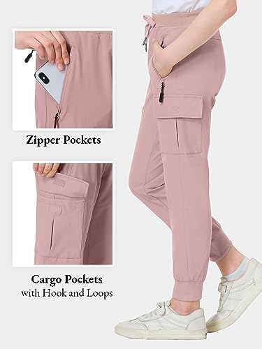 Image of EXARUS Girls Hiking Cargo Pants Joggers Teen Quick Dry Lightweight Slim Fit | Tween Youth Camping Pants Kids Hip Hop Dance Athletic Tapered Lightweight Track Safari Drawstring Woven /Knit 6-14Y