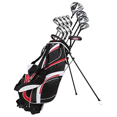 18-teiliges komplettes Herren-Golfschläger-Set mit Titanium-Driver Cover