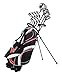 Precise S7 Complete Golf Club Set for Men - Right Handed Tall Mens Golf Clubs Full Set w/Driver, Woods, Hybrid, Irons, Putter, Wedge, Stand Bag & Headcovers - Beginner Friendly Package - Black/Red